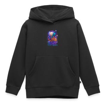 Espace loutre - Sweat Premium à capuche enfant bio - noir - Devant - AI Model Kid Male (0cm)
