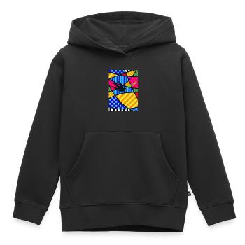 Lucky Swallow - Kids Premium Organic Hoodie - black - Front - AI Model Kid Male (0cm)