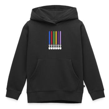 Sabre laser - Sweat Premium à capuche enfant bio - noir - Devant - AI Model Kid Male (0cm)