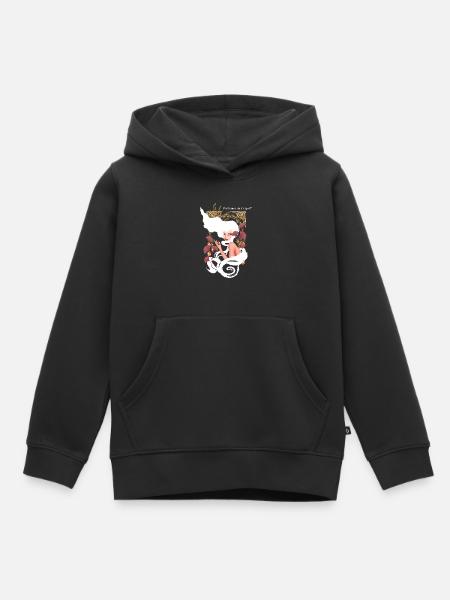 Power Of Mind Jugendstil - Kinder Premium Organic Hoodie - Schwarz