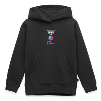Aktien Dividende lustige sprüche Vermögen finanzen - Kinder Premium Organic Hoodie - Schwarz - Vorne - AI Model Kid Male (0cm)
