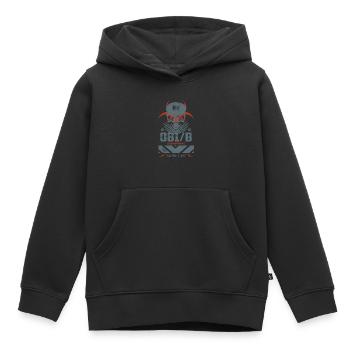 Allemagne de l’Est - Sweat Premium à capuche enfant bio - noir - Devant - AI Model Kid Male (0cm)