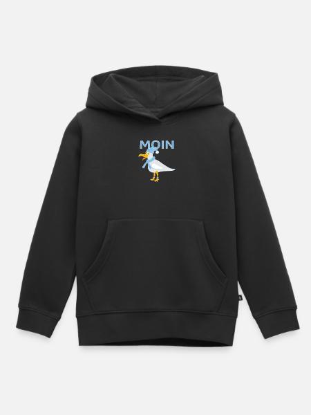 Lustige Möwe - Kinder Premium Organic Hoodie - Schwarz