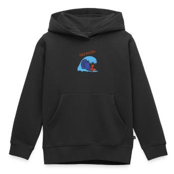 Rester positif Rester Positif Détente - Sweat Premium à capuche enfant bio - noir - Devant - AI Model Kid Male (0cm)