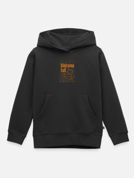 Willkommen Herbst - Kinder Premium Organic Hoodie - Schwarz