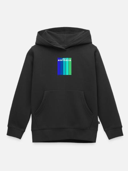 Australia Stripes Skyline - Kinder Premium Organic Hoodie - Schwarz