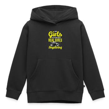 Fallschirmspringen Fallschirmspringen Fallschirmspringer Fallschirmspringer - Kinder Premium Organic Hoodie - Schwarz - Vorne - AI Model Kid Male (0cm)