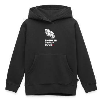 Ich Liebe Snooker - Kinder Premium Organic Hoodie - Schwarz - Vorne - AI Model Kid Male (0cm)