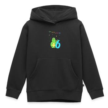 Ich bin schon 6 Dino Geburtstag Kinder T-Shirt - Kinder Premium Organic Hoodie - Schwarz - Vorne - AI Model Kid Male (0cm)