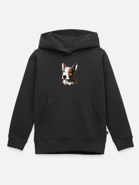 Bullterrier Welpe - Kinder Premium Organic Hoodie - Schwarz