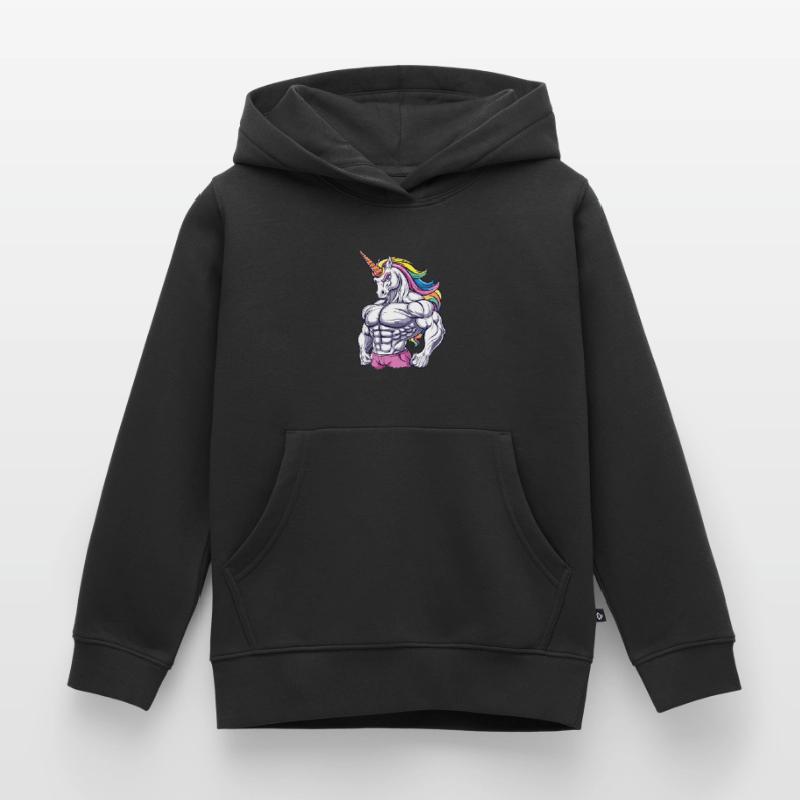 Gym Einhorn Kinder Premium Organic Hoodie