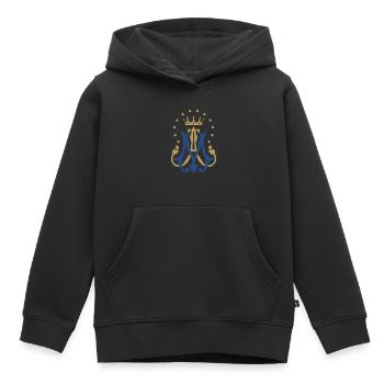 Auspizie Maria - Kinder Premium Organic Hoodie - Schwarz - Vorne - AI Model Kid Male (0cm)