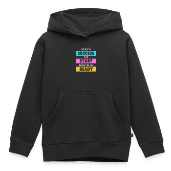 Entrepreneur bourreau de travail - Sweat Premium à capuche enfant bio - noir - Devant - AI Model Kid Male (0cm)
