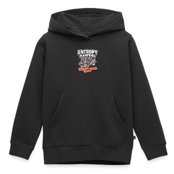 Entropy happens at the desk - Kids Premium Organic Hoodie - black - Front - AI Model Kid Male (0cm)