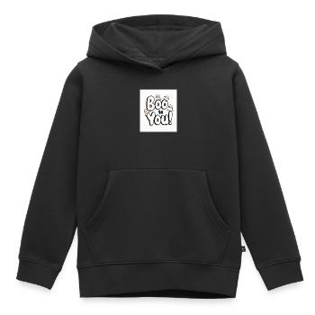 Buh auf dich! Süße Geister Halloween - Kinder Premium Organic Hoodie - Schwarz - Vorne - AI Model Kid Male (0cm)