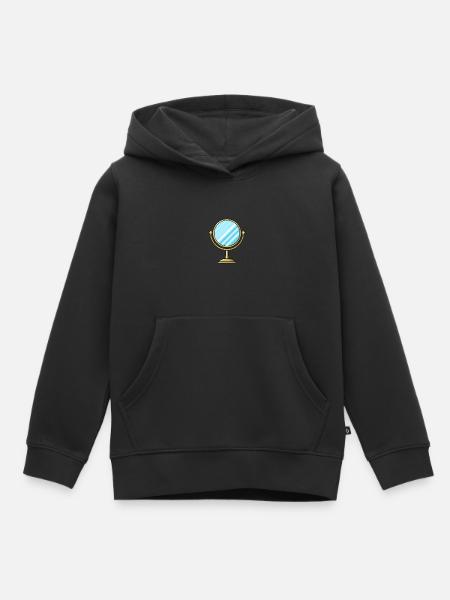 Miroir cosmétique - Sweat Premium à capuche enfant bio - noir
