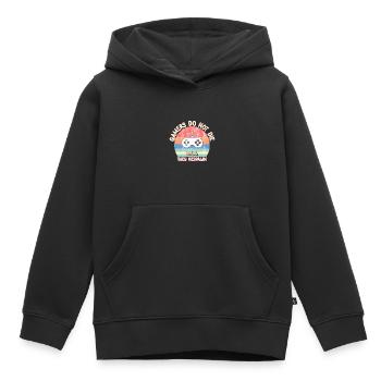 Les joueurs ne meurent pas, ils respawn - Vintage Retro - Sweat Premium à capuche enfant bio - noir - Devant - AI Model Kid Male (0cm)