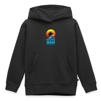 Vacation Mode - Kids Premium Organic Hoodie - black - Front - AI Model Kid Male (0cm)