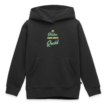 §1 Piloten haben immer Recht - Kinder Premium Organic Hoodie - Schwarz - Vorne - AI Model Kid Male (0cm)