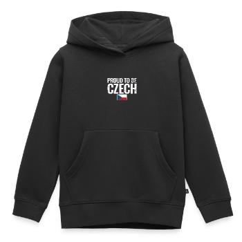 Fier d’être tchèque République tchèque Drapeau tchèque - Sweat Premium à capuche enfant bio - noir - Devant - AI Model Kid Male (0cm)