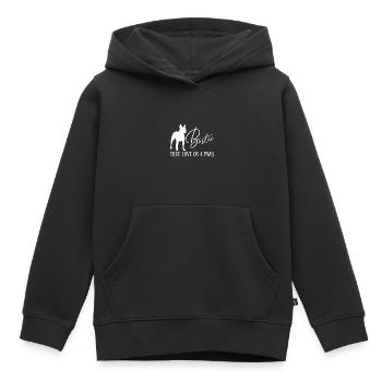 Bostie wahre Liebe auf vier Pfoten - Kinder Premium Organic Hoodie - Schwarz - Vorne - AI Model Kid Male (0cm)