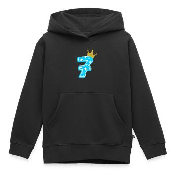 7 Krone 7. Geburtstag 7 Jahre - Kinder Premium Organic Hoodie - Schwarz - Vorne - AI Model Kid Male (0cm)