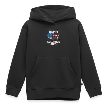 Happy Columbus Day Christopher Columbus Navigator - Kids Premium Organic Hoodie - black - Front - AI Model Kid Male (0cm)