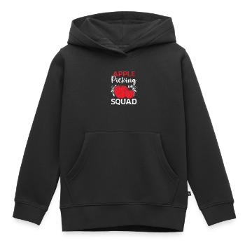 Apple Picking Squad Apple Fruit Lover Pommier - Sweat Premium à capuche enfant bio - noir - Devant - AI Model Kid Male (0cm)