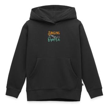 Chant Musique d’opéra Voix Théâtre Chanteur d’opéra - Sweat Premium à capuche enfant bio - noir - Devant - AI Model Kid Male (0cm)