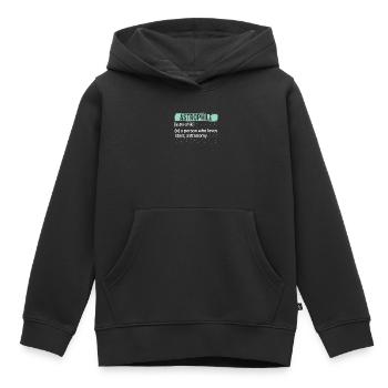 Astrophile Astronomy Astronomer Telescope - Sweat Premium à capuche enfant bio - noir - Devant - AI Model Kid Male (0cm)