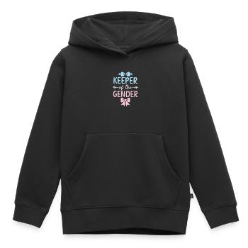 Keeper Of The Gender Schwangerschaft Gender Reveal - Kinder Premium Organic Hoodie - Schwarz - Vorne - AI Model Kid Male (0cm)