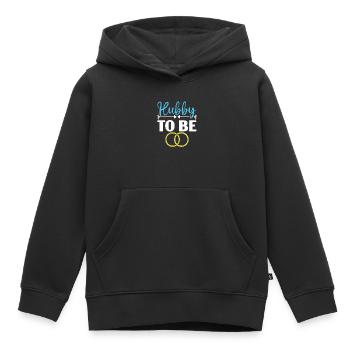 Mariage le jour du mariage des mariés Mariage juste marié - Sweat Premium à capuche enfant bio - noir - Devant - AI Model Kid Male (0cm)