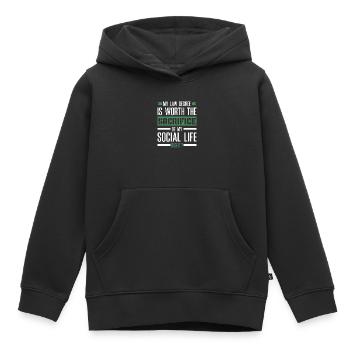 Juris Doctor Jurisprudence Droit Avocat Avocat - Sweat Premium à capuche enfant bio - noir - Devant - AI Model Kid Male (0cm)