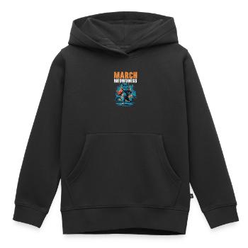 Basketball Katze Basketballspieler Ich liebe Basketball - Kinder Premium Organic Hoodie - Schwarz - Vorne - AI Model Kid Male (0cm)