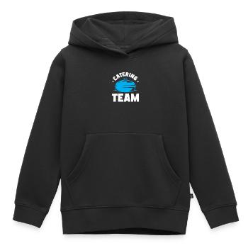 Service traiteur Restauration Chef serveur - Sweat Premium à capuche enfant bio - noir - Devant - AI Model Kid Male (0cm)