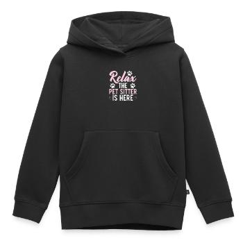 Pet Sitting Pet Lover Dog Walking Dog Sitter - Kids Premium Organic Hoodie - black - Front - AI Model Kid Male (0cm)