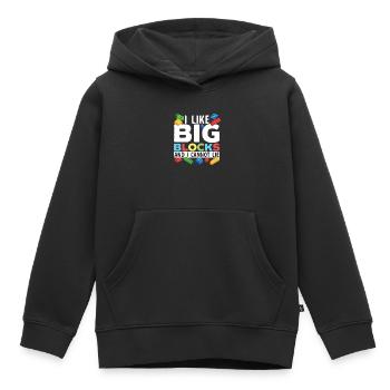 Baumeister Bausteine Blöcke Spielspielzeug - Kinder Premium Organic Hoodie - Schwarz - Vorne - AI Model Kid Male (0cm)
