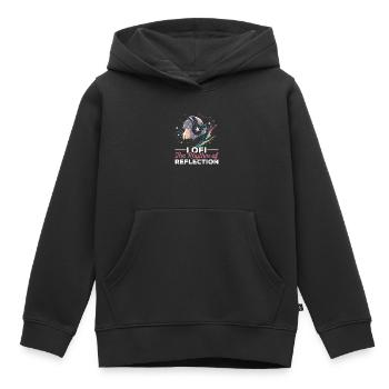 Lofi Mélomane Basse Fidélité Esthétique Japonaise - Sweat Premium à capuche enfant bio - noir - Devant - AI Model Kid Male (0cm)