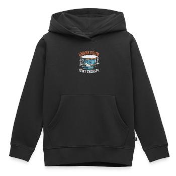 Caisse claire, instrument de musique, musicien, batteur - Sweat Premium à capuche enfant bio - noir - Devant - AI Model Kid Male (0cm)