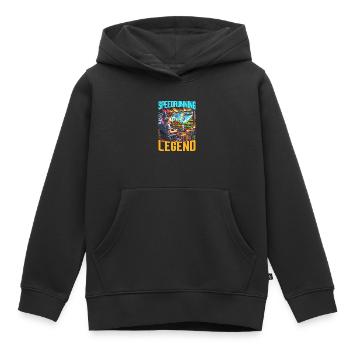 Speedrunning Joueur de jeux vidéo Gamer Gaming - Sweat Premium à capuche enfant bio - noir - Devant - AI Model Kid Male (0cm)