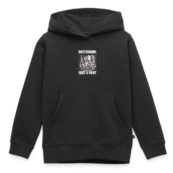 Rotterdam Niederlande Reisen Ich liebe Rotterdam - Kinder Premium Organic Hoodie - Schwarz - Vorne - AI Model Kid Male (0cm)