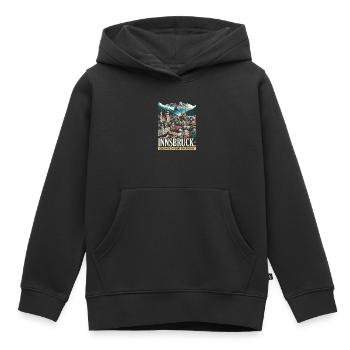Innsbruck Autriche Voyage Vacances Autrichien - Sweat Premium à capuche enfant bio - noir - Devant - AI Model Kid Male (0cm)