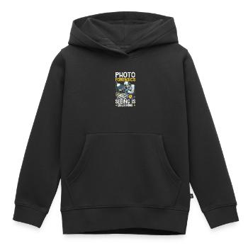 Photographe légiste Enquête sur les scènes de crime - Sweat Premium à capuche enfant bio - noir - Devant - AI Model Kid Male (0cm)