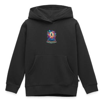 AuDHD Autismus ADHS Autistisches Spektrum Neurodiversität - Kinder Premium Organic Hoodie - Schwarz - Vorne - AI Model Kid Male (0cm)