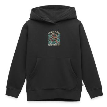 Taïno Indien Porto Rico Boricua Portoricain - Sweat Premium à capuche enfant bio - noir - Devant - AI Model Kid Male (0cm)