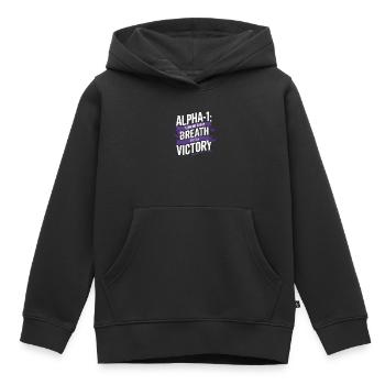 Trouble de la conscience du déficit en alpha-1 antitrypsine - Sweat Premium à capuche enfant bio - noir - Devant - AI Model Kid Male (0cm)