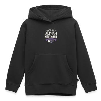 Trouble de la conscience du déficit en alpha-1 antitrypsine - Sweat Premium à capuche enfant bio - noir - Devant - AI Model Kid Male (0cm)