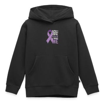Trouble de la conscience du déficit en alpha-1 antitrypsine - Sweat Premium à capuche enfant bio - noir - Devant - AI Model Kid Male (0cm)