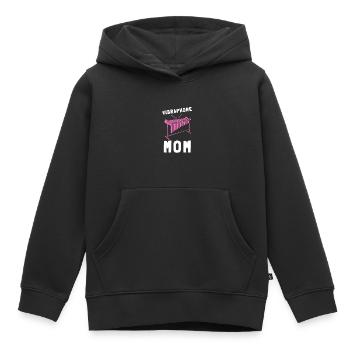 Vibraphone Maman Marimba Ninja Et Maillet - Sweat Premium à capuche enfant bio - noir - Devant - AI Model Kid Male (0cm)