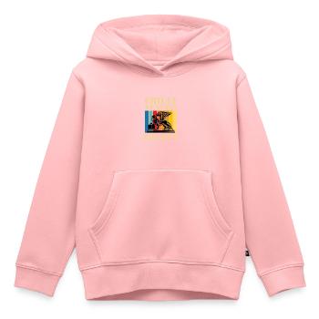 Venise Gondole Italie Venise - Sweat Premium à capuche enfant bio - rose - Devant - AI Model Kid Female (0cm)